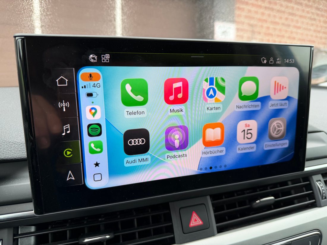 Apple CarPlay auf dem großen MMI-Display eines Audi